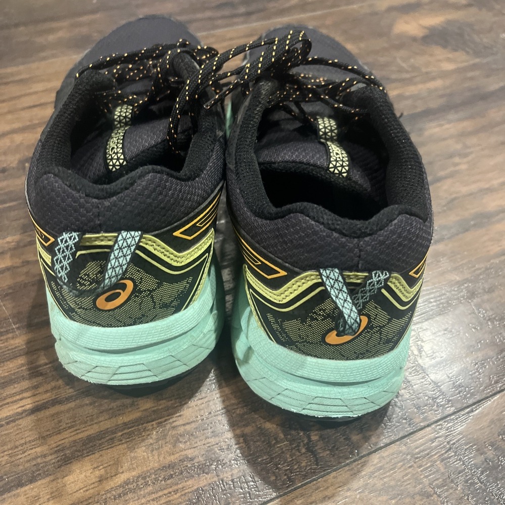 ASICS Gel Venture 7 Womens Running Hiking Shoes Black Orange Mint Women's US 10 - Picture 4 of 9